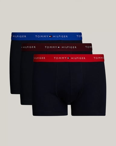 Tommy Hilfiger 3 Pack Mens Colour Waistband Trunks