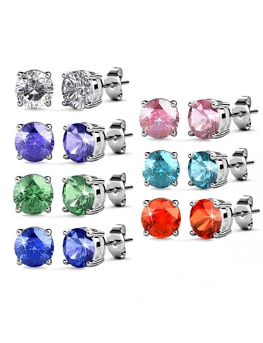 Box 7 Days Earrings - Silver and Multi