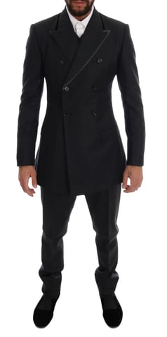 Dolce & Gabbana Grå Ull Dubbelknäppt 3-delad Kostym