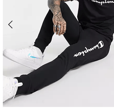 Mens Champion Joggers in Black