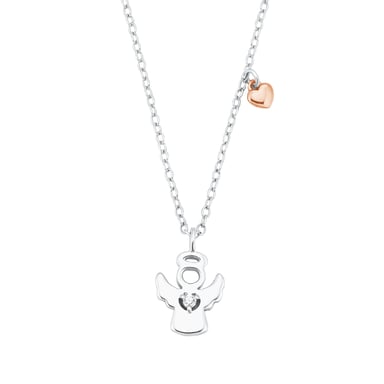 s.Oliver Chain with pendant for girls, sterling silver 925, angel