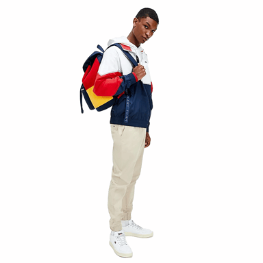 Tommy Jeans Men's Popover Jacket with Color Block