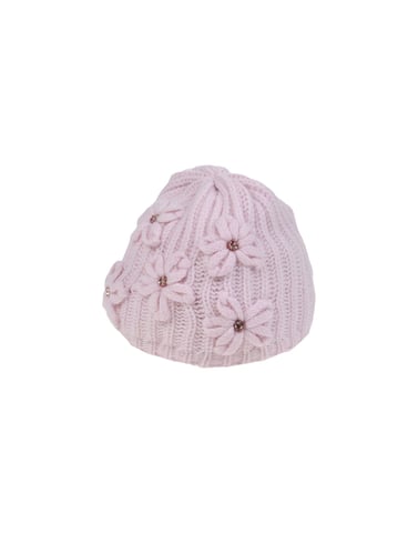 Aletta Pink Girls' Wool Beanie