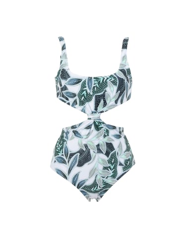 Mara Hoffman Military Green Print Recycled Polyester Swimsuit