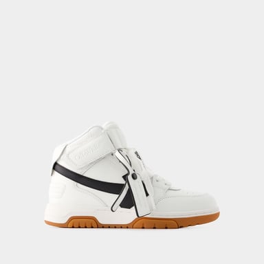 Sneakers Out Of Office Mid Top - Off White - Leer - Wit/Zwart