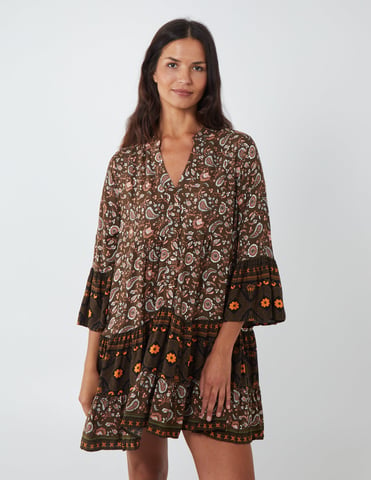 DAISIE - Paisley HiLow Hem Smock Tunic