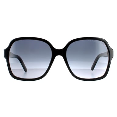 Marc Jacobs Square Womens Black Dark Grey Gradient Sunglasses