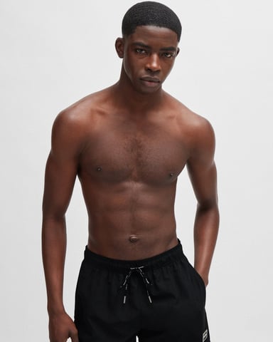 HUGO DODO Mens Fully Lined Swim Shorts with Logo Detail