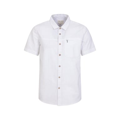 Mountain Warehouse Mens Coconut Slub Short-Sleeved Shirt (White)