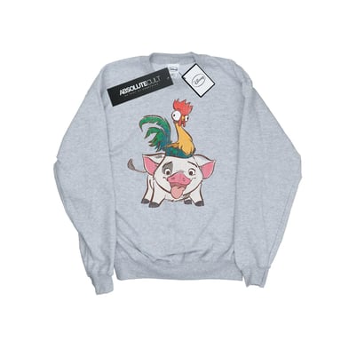 Disney Mens Moana Hei Hei And Pua Sweatshirt (Sports Grey)