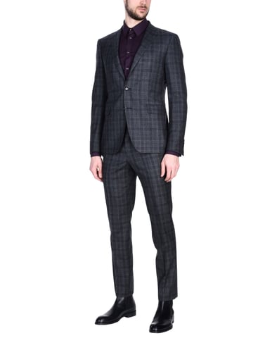 Tagliatore Steel Grey Virgin Wool Single Breasted Suit