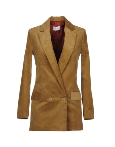 Vicolo Beige Cotton Velvet Double Breasted Jacket