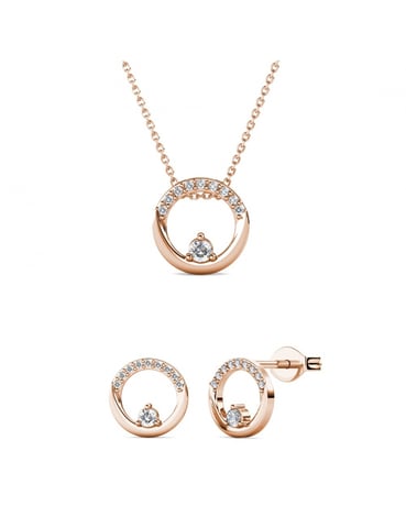 Clarine Set : Rose Gold and Crystal