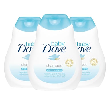 Baby Dove Rich Moisture Shampoo, 3 Pack of 400ml