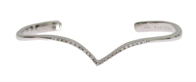 Nialaya Women's Skyfall CZ 925 Silver Bangle Bracelet