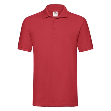 Fruit of the Loom Mens Premium Pique Polo Shirt (Red)