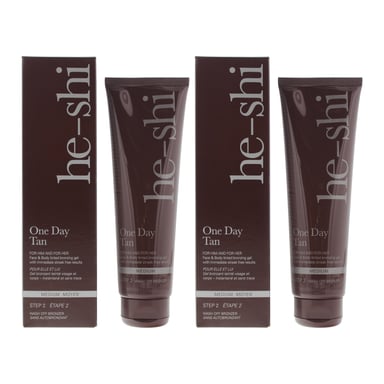 He-Shi One Day Face & Body Medium Tanning Gel 150ml x 2