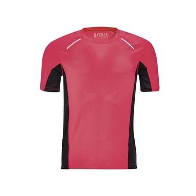 SOLS Mens Sydney Reflective Running T-Shirt (Neon Coral)