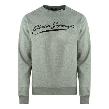 Plein Sport Signature Logo Grey Jumper