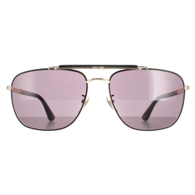 Police Aviator Mens Rose Gold Semi Matte Black Smoke SPLD43 Origins 44