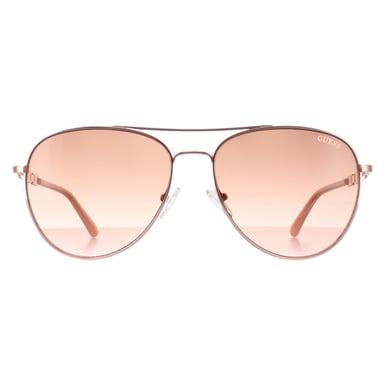 Guess Aviator Dam Shiny Rose Gold Brown Gradient GF6143