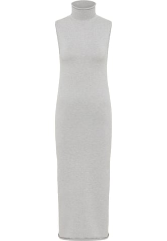 Dreimaster knitted dress women Grey melange
