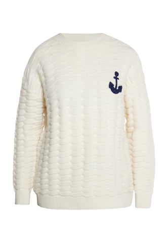 Dreimaster Knitted pullover women off-white