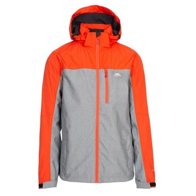 Trespass Mens Zakham Waterproof Long-Sleeved Waterproof Jacket (Orange/Grey)