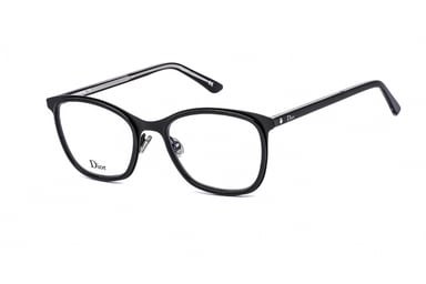 Dior Rectangular Metal Women Eyeglasses Matte Black / Clear Lens
