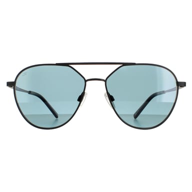 Serengeti Aviator Unisex Matte Black Saturn Polarized Petrol Blue Odell