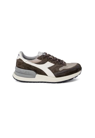 Diadora Heritage Men's Lace-Up Leather Sneakers in Brown