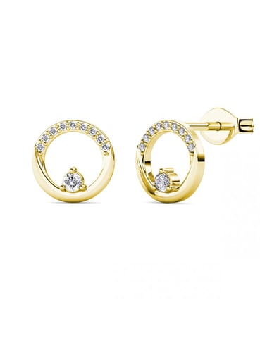 Clarine Earrings - Gold and Crystal
