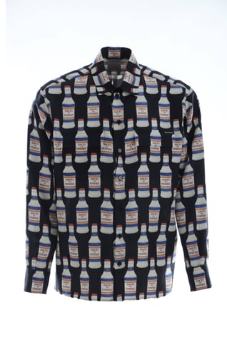 Dolce & Gabbana Men's Silk Bottles Shirt