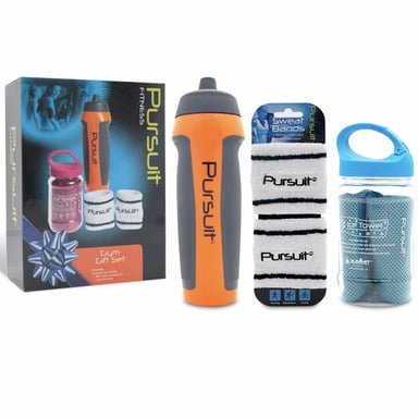 Summit Pursuit Fitness Gym Gift Set - Orange/Blue