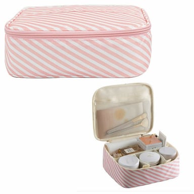 Flo Fashion Travel Organiser Bag Pink Stripes
