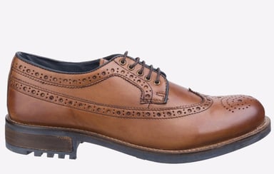 Cotswold Poplar Leren Heren Tan Brogues Schoenen