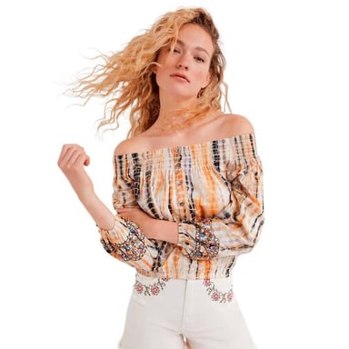 Desigual Women's Shirt Orange