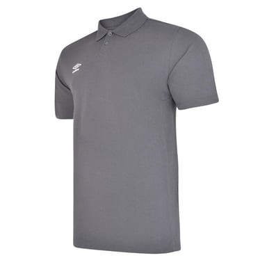 Umbro Jongens Essential Poloshirt (Koolstof/Wit)