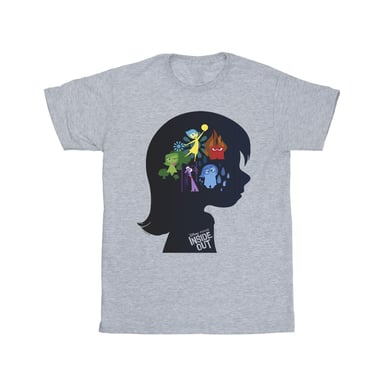 Disney Boys Inside Out Head Silhouette T-Shirt (Sports Grey)