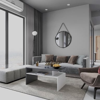 HOMEMANIA Ada Coffee Table, in White, Anthracite