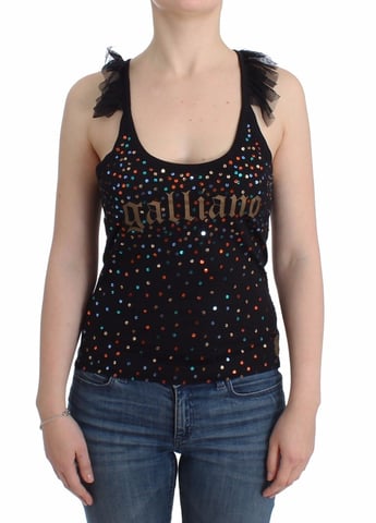 Galliano Black sequin embellished top