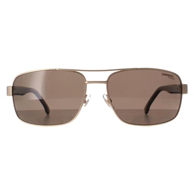 Carrera Rectangle Mens Gold with Havana Bronze Polarized Carrera 8063/S