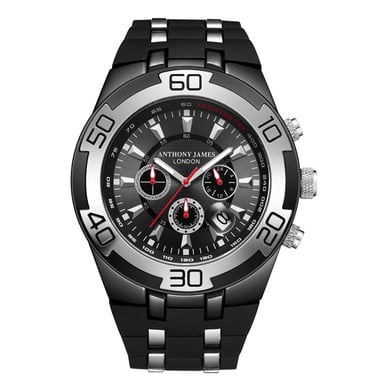 Hand Geassembleerde Anthony James Limited Edition Chrono Radar Zwart