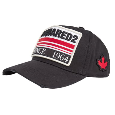 DSQUARED2 Sinds 1964 zwarte pet met geborduurd logo