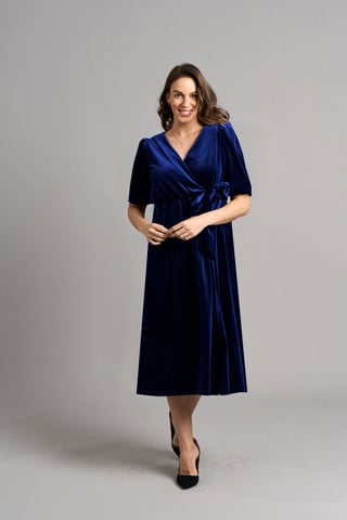 Tanya Velvet Dress - Blue