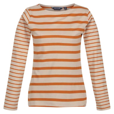 Regatta Womens/Ladies Farida Striped Long-Sleeved T-Shirt (Moccasin Brown/Copper)