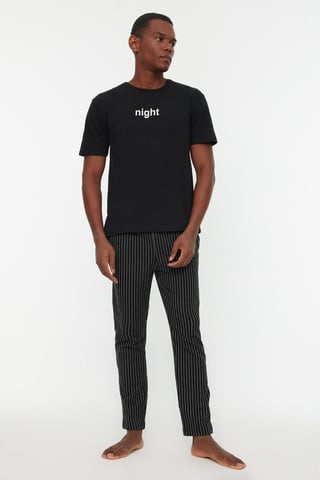 Trendyol Men's Crew neck Pajama Set