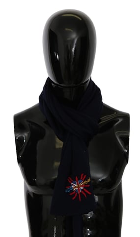 Dolce & Gabbana Herrarnas Blå #DGLovesLondon Wrap Sjal i Ullscarf