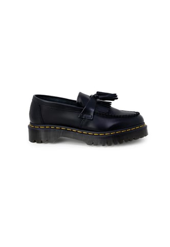 Dr Martens Women's Black Leather Slip On Shoes in Black