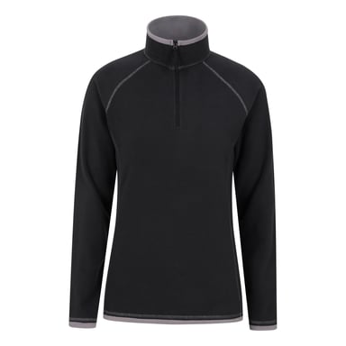 Mountain Warehouse Womens/Ladies Montana Half Zip Fleece Top (Black)